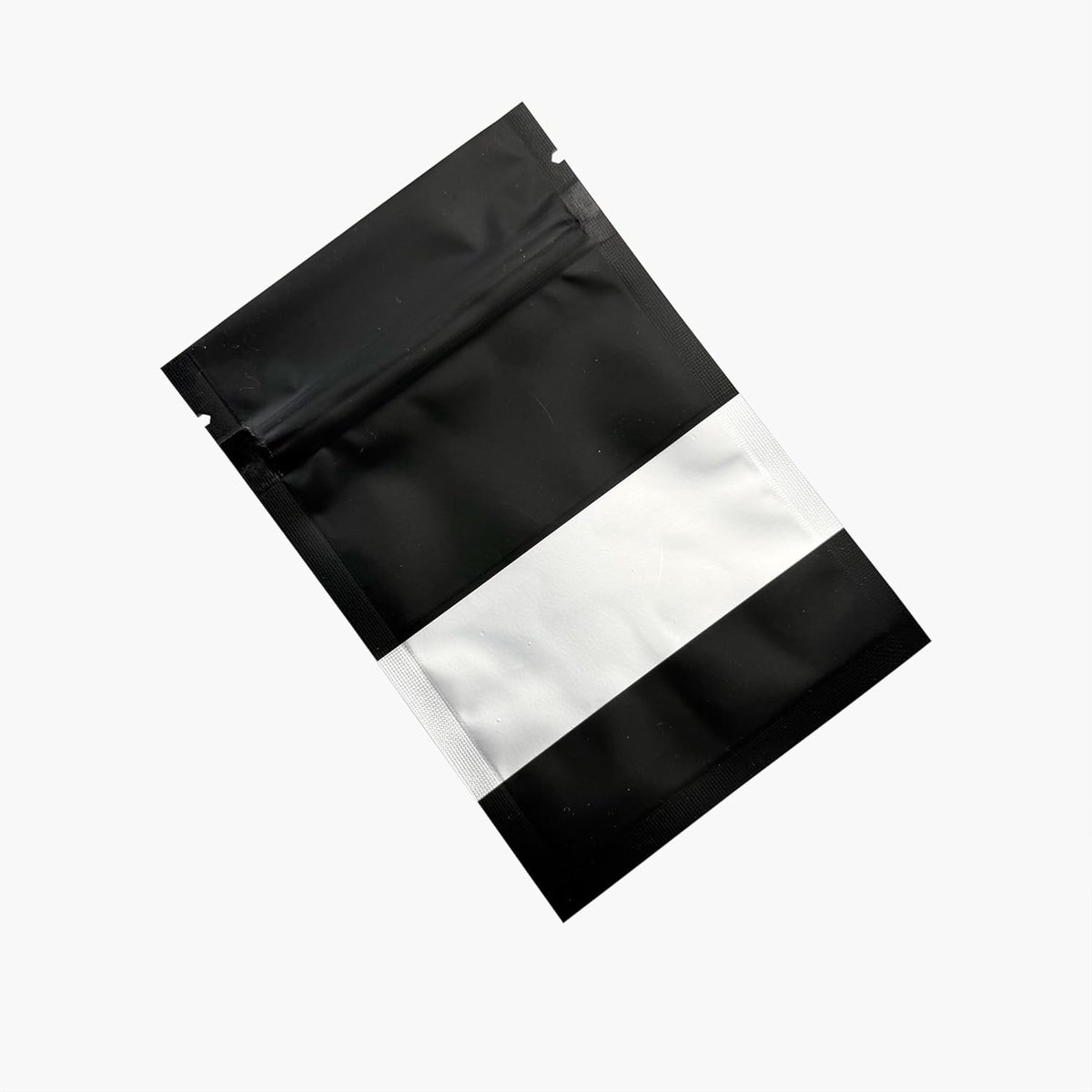 SnelShoppen - Pack van 100 Matte Zwarte Aluminium Folie Resealable Zip Lock Bags met Duidelijk Venster 8x12 cm voor Opslag, Organisatie en Retail