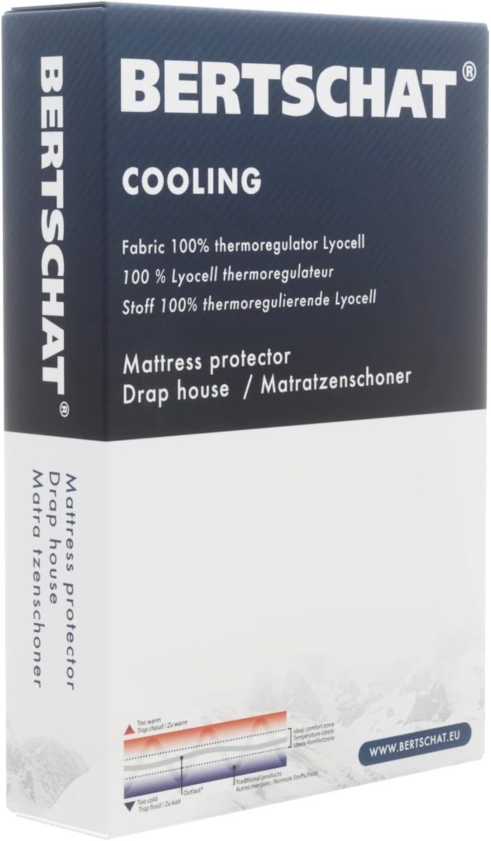 SnelShoppen - Cooling Mattress Protector 160x200 cm - Koelende Molton Bescherming voor Matras en Topper - Ideaal voor Zomer, Comfortabel en Ademend -