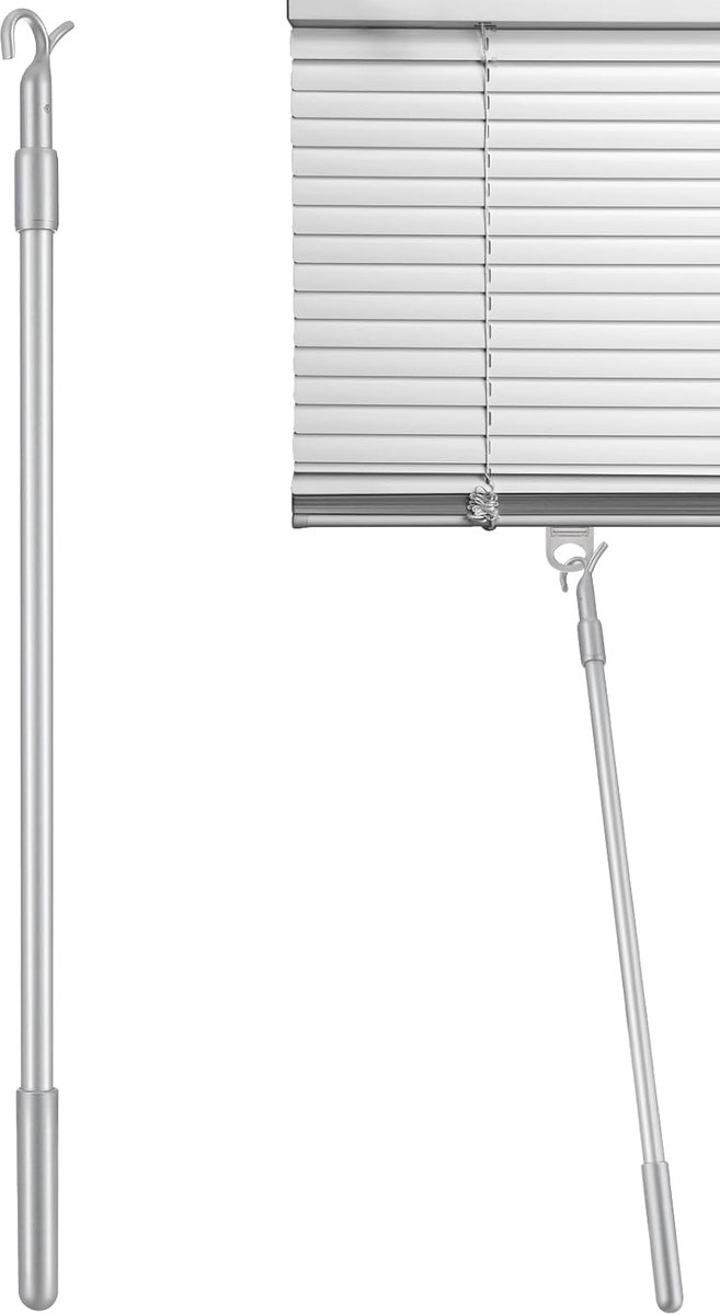 SnelShoppen - Blind Rod Venetiaanse Jaloezieën met Haakaccessoires voor het Openen van Gordijnen, Aluminium Alloy, Verstelbare Binnenkoord voor Kantoo