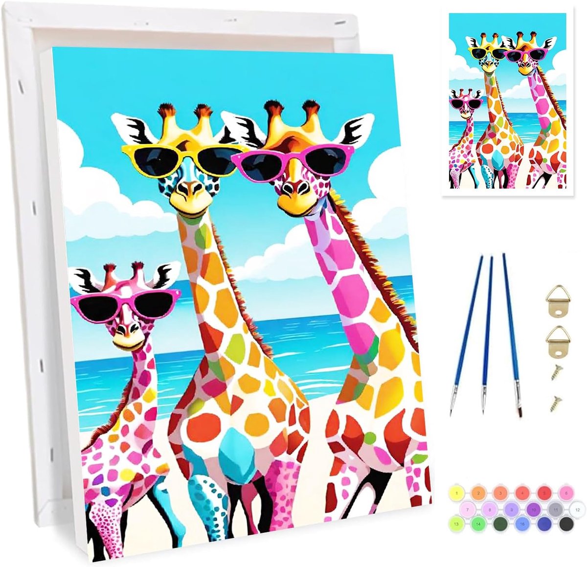 SnelShoppen - Paint by Numbers voor Volwassenen - Schilderen op Nummer Kit met Lijst - DIY Acryl Schilderij 20x30cm voor Thuis Wanddecoratie - Complee