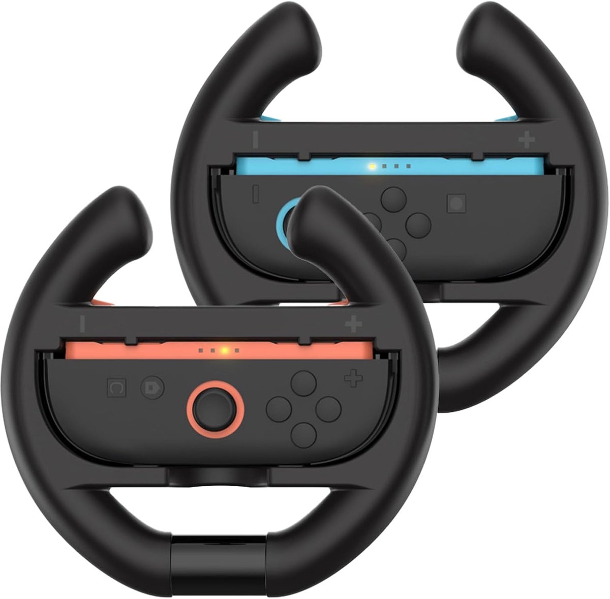 SnelShoppen - 2-pack Stuurwiel voor Switch 2 - Racing Wheel Accessoires Kit, Professioneel Sturen, Hoogwaardige ABS, Zwart, Perfect voor Gaming