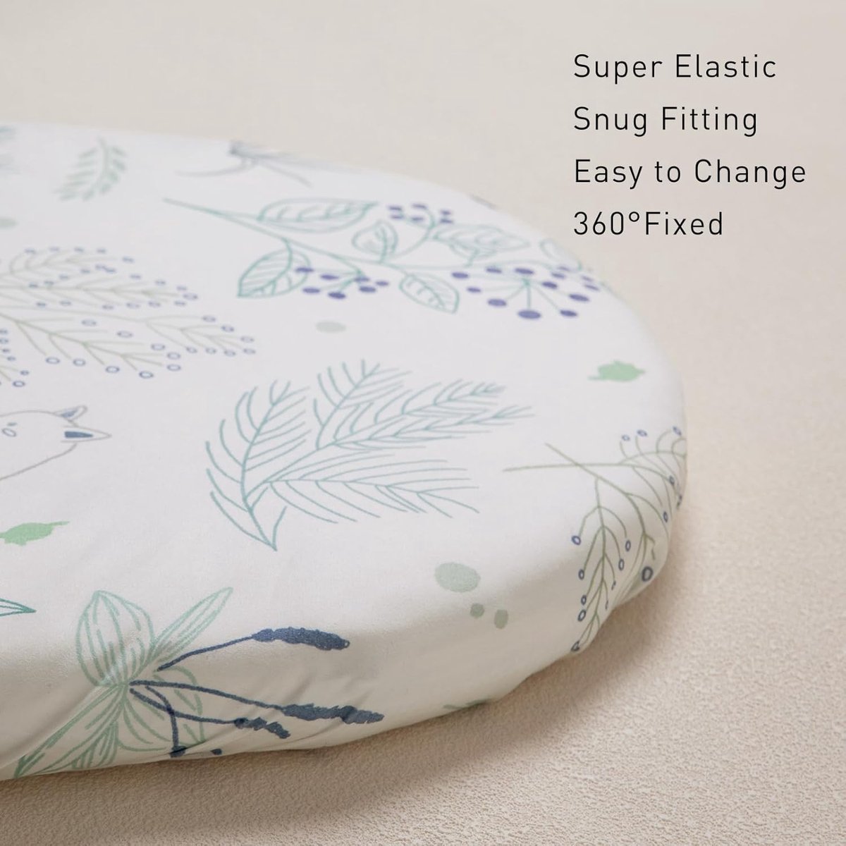 SnelShoppen - Fitted Sheet voor Babybedje en Verschoonmat - Ökotex100 Katoenen Matrasbescherming - Multicolor - 81x41x8 cm - Geschikt voor Kinderkamer