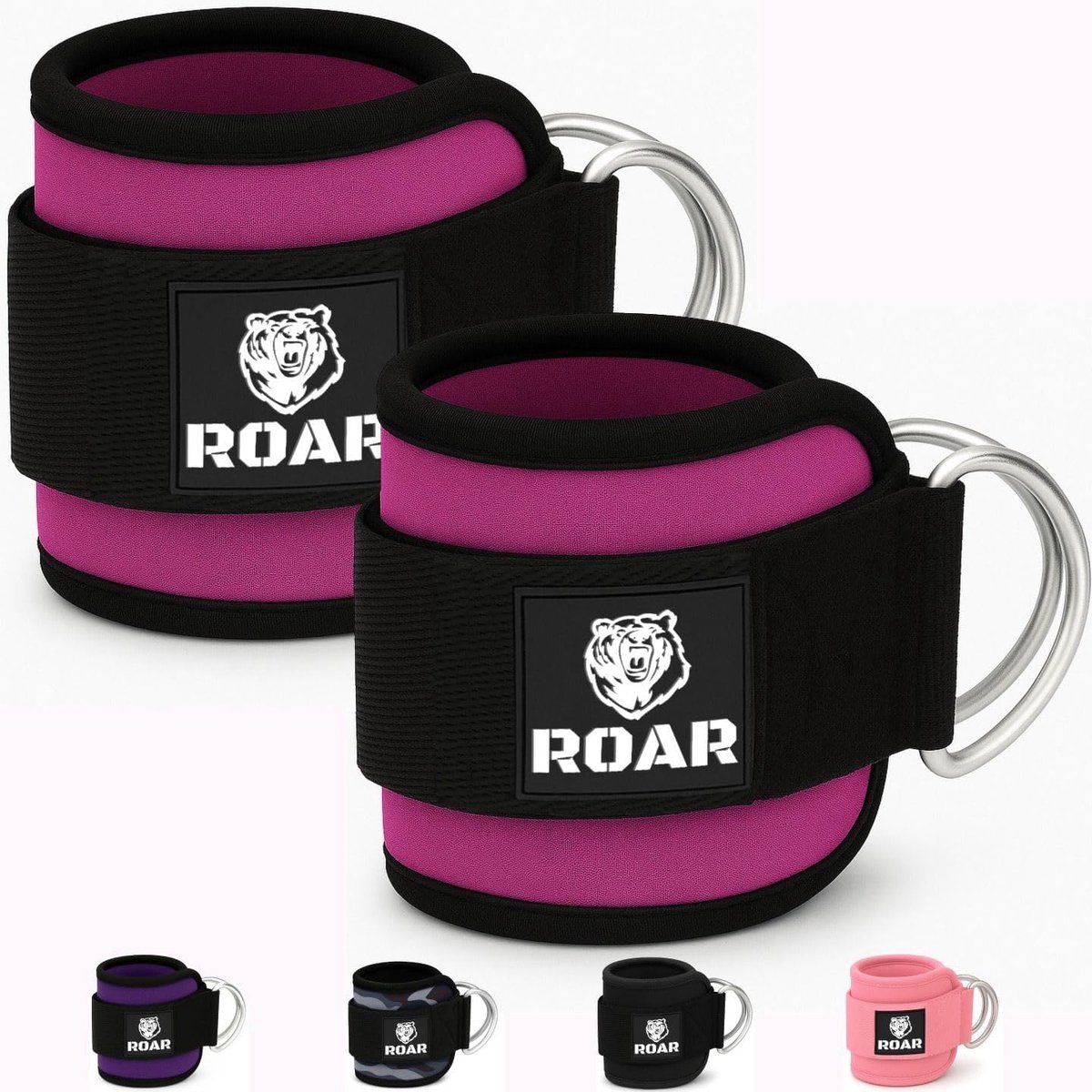 SnelShoppen - Ankle Pulley Set met 2 Verstelbare Enkelbandages voor Fitness, Sterk en Duurzaam, Ideaal voor Gluteo Training met Pulley Machine, Gewich