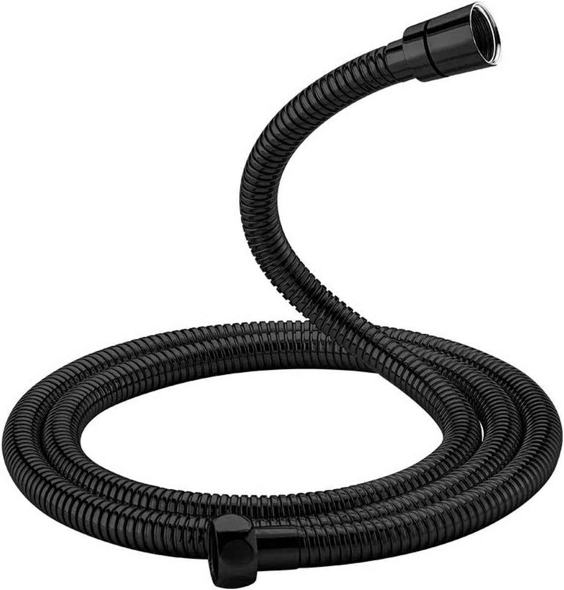 SnelShoppen - Douche Slang 1.8m - RVS met Anti-Twist Bescherming - Zwart - Universele Aansluiting G1/2 - Voor Douchekop, Handdouche en Fixture