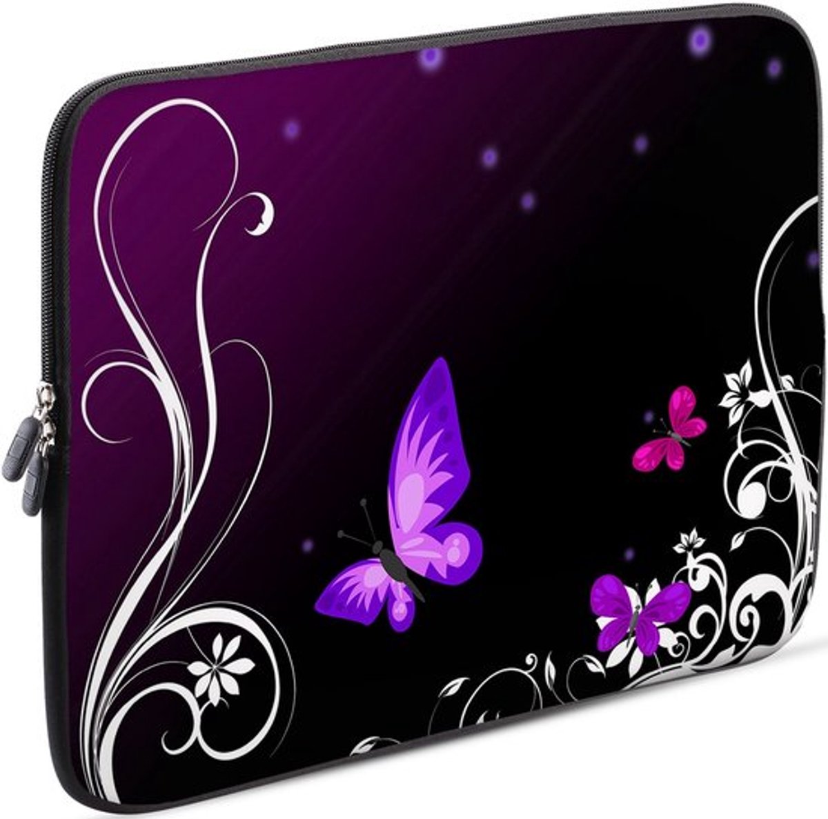 Laptophoes - Neopreen Laptoptas - Bescherming - Paars - Compatibel voor Macbook Pro en Air - 42 Designs Beschikbaar
