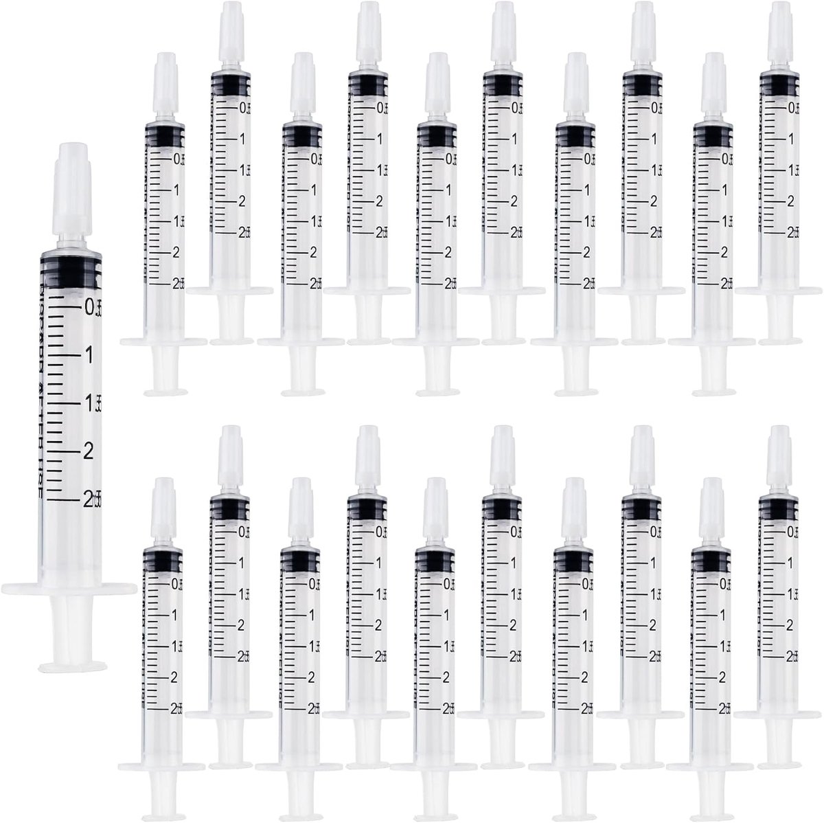 SnelShoppen - 20 Steriele Plastic Spuiten 2 ml - Met Meetverdeling, Zonder Naald - Voor Het Meten van Vloeistoffen en Het Voeden van Huisdieren