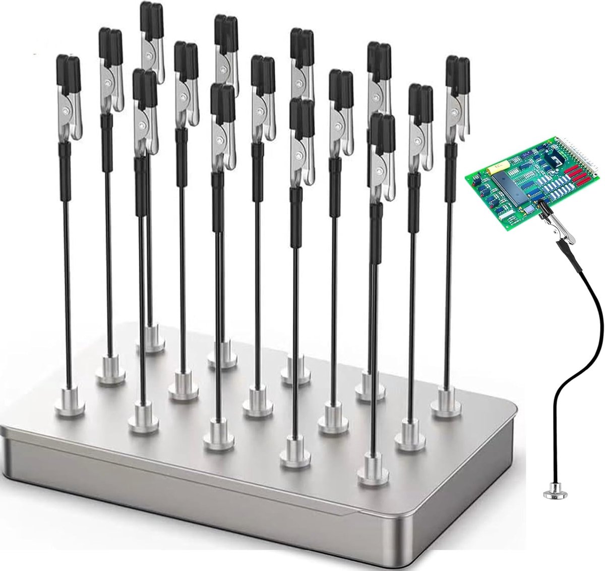 SnelShoppen - Derde Hand Soldering Set, 12 Delige Modelbouw Gereedschap met Krokodillenclips en IJzeren Basis, Flexibele Soldering Hulp voor Modelbouw