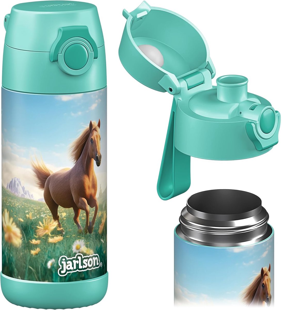 SnelShoppen - Kinderdrinkfles RVS 350 ml - BPA-vrij, Levensmiddelenveilig, Lekvrij, Ideaal voor School en Kindergarten, Chug Lid, Roestvrij Staal, Kin