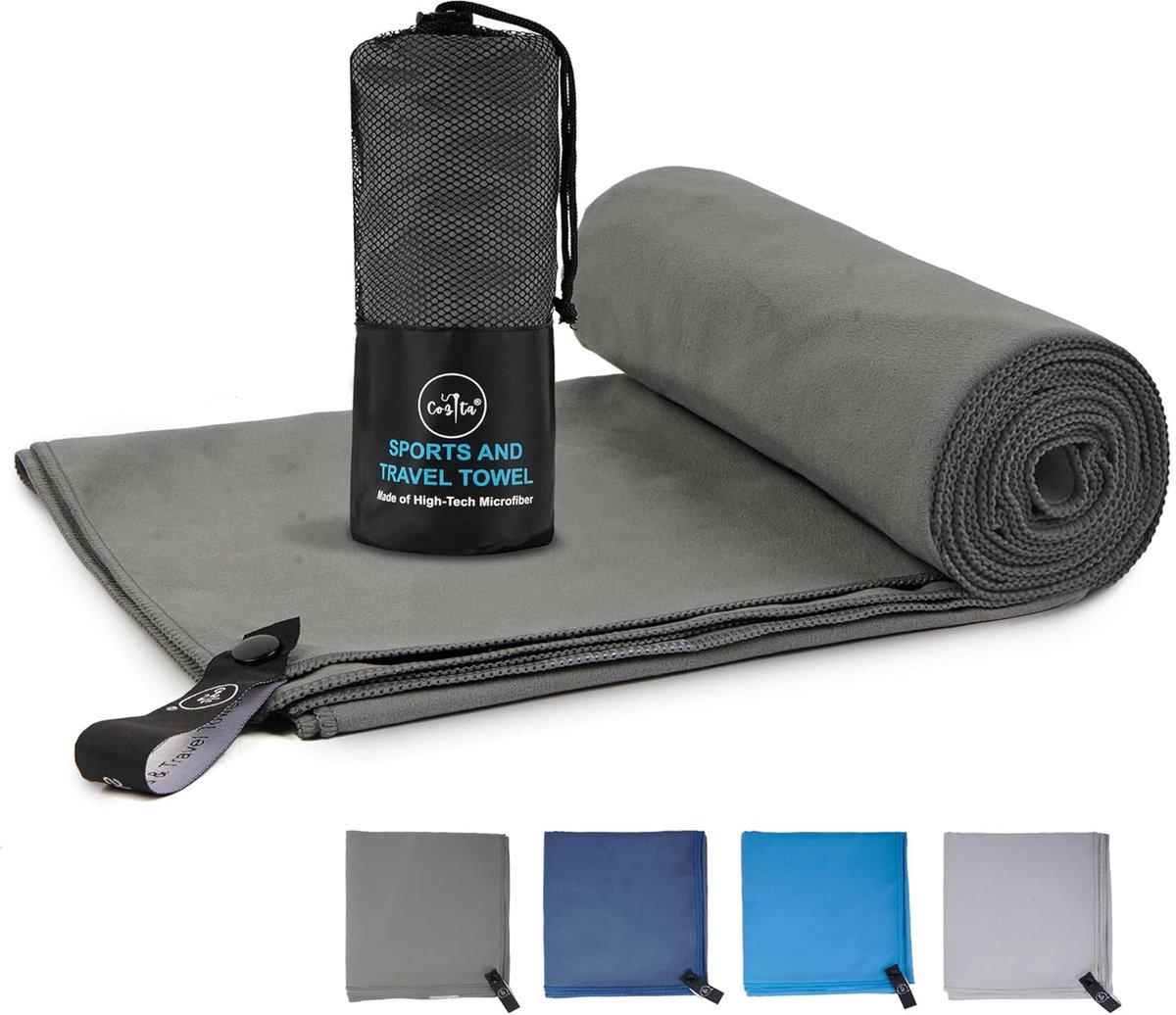 SnelShoppen - Microfibre Handdoek 70x140 cm - Superzacht, Ultra Absorberend, Sneldrogend, Machinewasbaar, Multifunctionele Reishanddoek, Gymhanddoek,