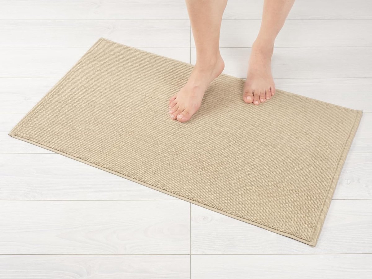 SnelShoppen - Luxe 100% Katoenen Antislip Badmat 51x86cm - Absorberend, Sneldrogend, Wasbaar - Ideaal voor Badkamer, Toilet, Gastentoilet