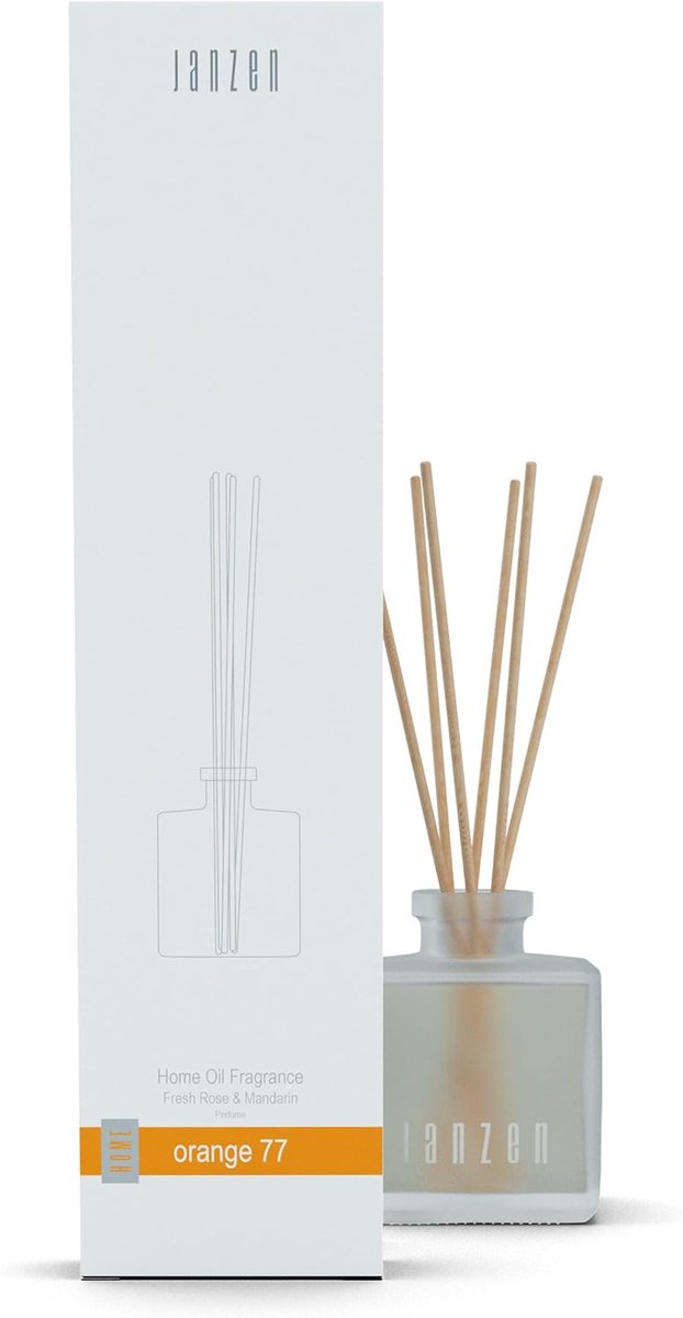 SnelShoppen - Geurende Home Fragrance Sticks Orange 77 - Aromatische Geurverspreider voor Huis, Kantoor, Feest, 100ml, Oranje, Long Lasting, Stijlvoll