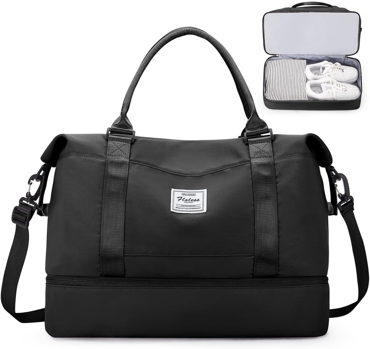 SnelShoppen - Vrouwelijke Reisbag Easyjet Handbagage Sporttas Weekendtas Zwemtas Waterdichte Duffle Bag Fitness Tas Training Tas Ziekenhuis Tas met Sc