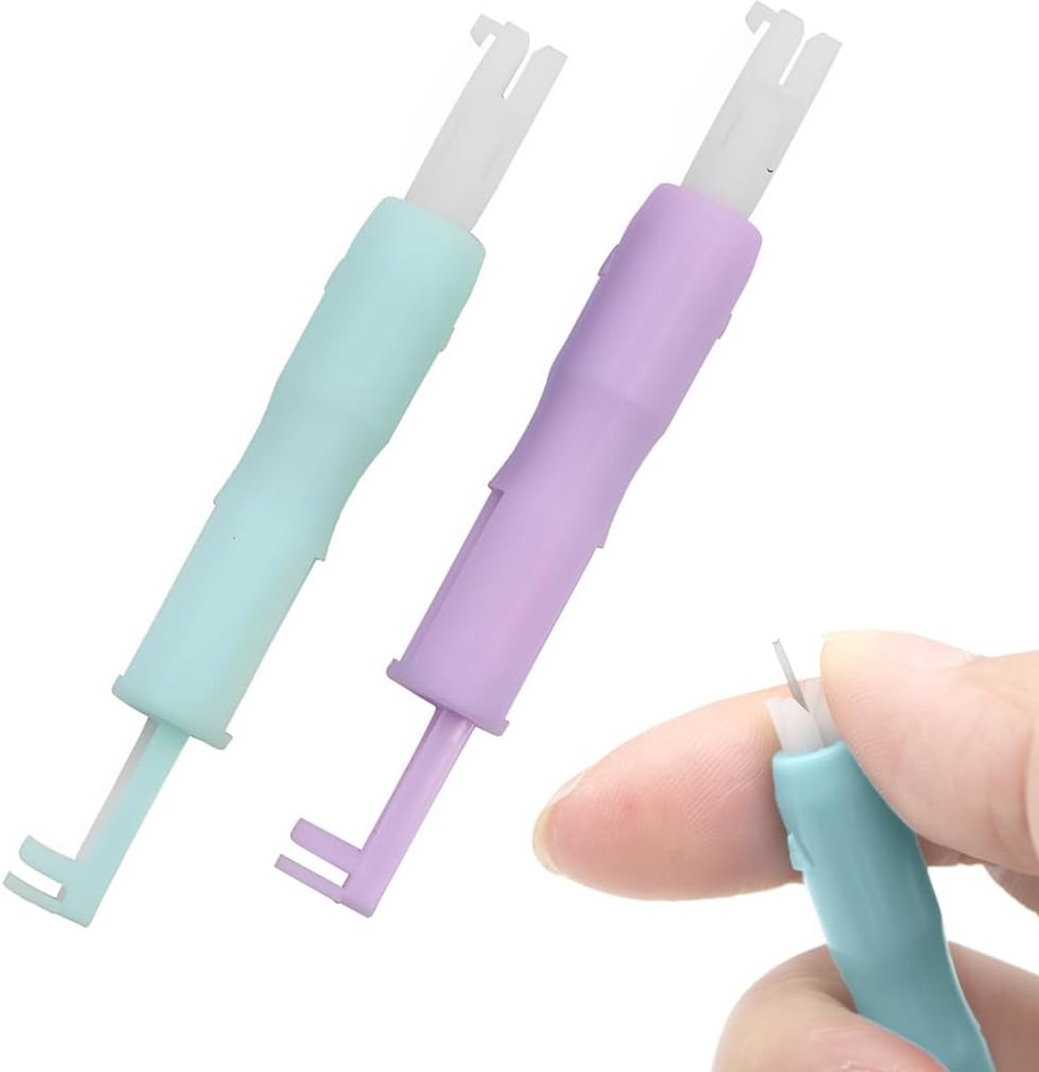 SnelShoppen - 2x Naaldinrijger - Automatische Naald Draad Inrijger - Snelle Naald Inrijger voor Naaimachine - Handige Naaigereedschap - Plastic - Perf