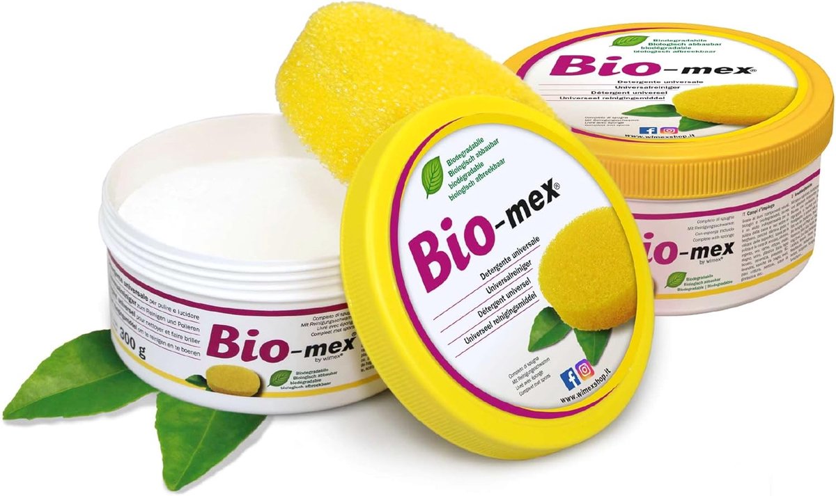 SnelShoppen - Bio-mex Universele Schoonmaaksteen 2x 300g - Natuurlijke, Biologische Reinigingsmiddel - Geschikt voor Huis, Keuken, Badkamer, Allergieë