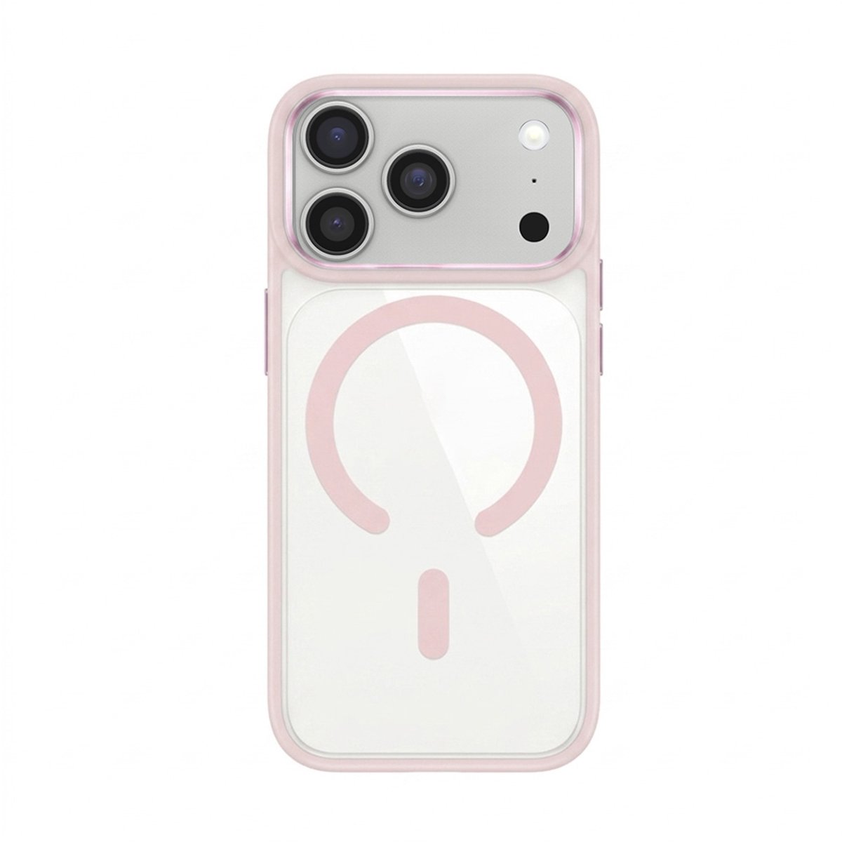 Jaym, Bumper Hoesje geschikt voor iPhone 17 Pro Max Compatibel MagSafe met Verstevigde Rand, Roze
