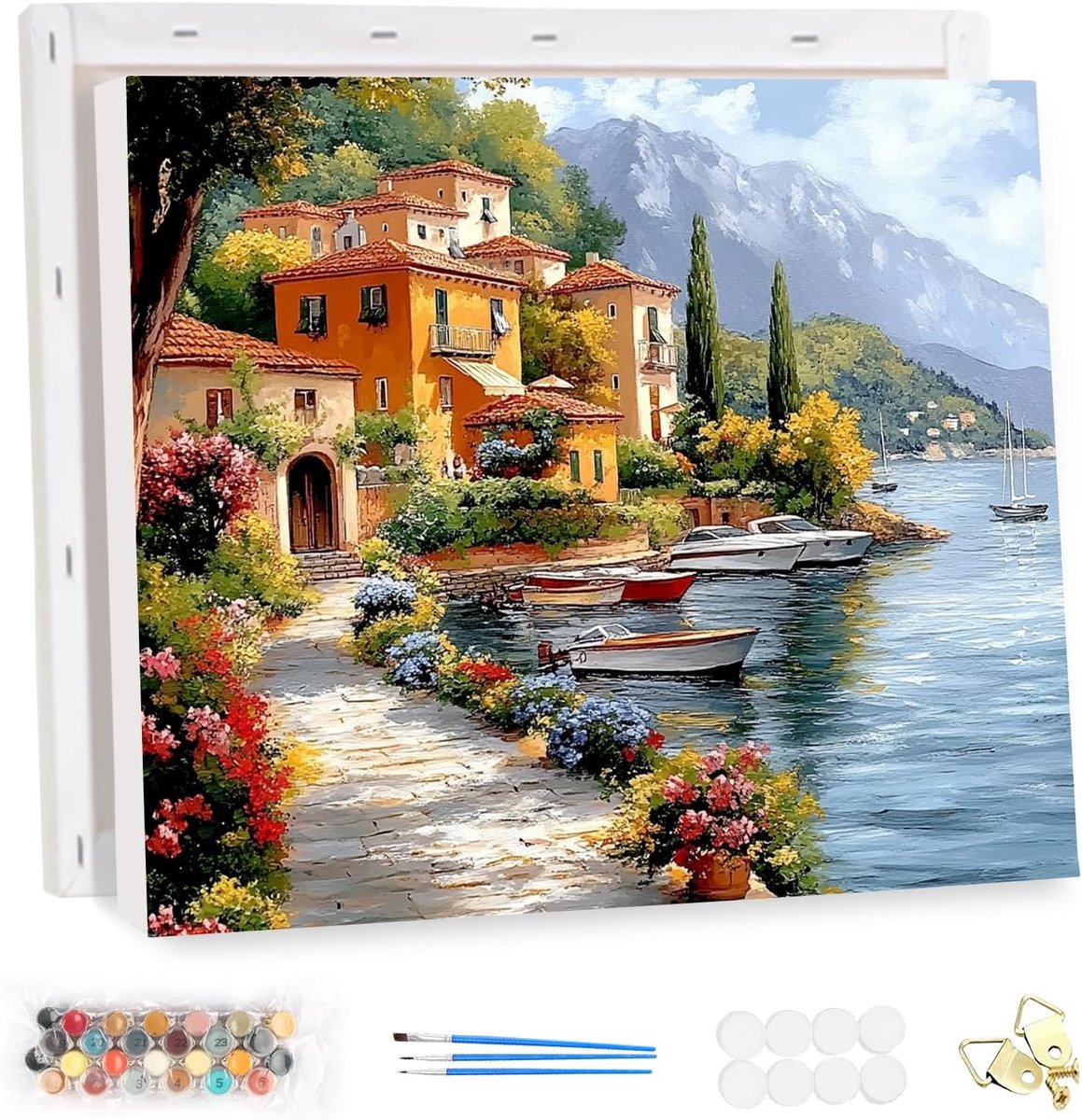 SnelShoppen - Paint by Numbers Kit voor Volwassenen met Frame - DIY Canvas Schilderen - Acrylverf Set voor Thuisdecoratie - 40x30cm Meerderheid van Kl