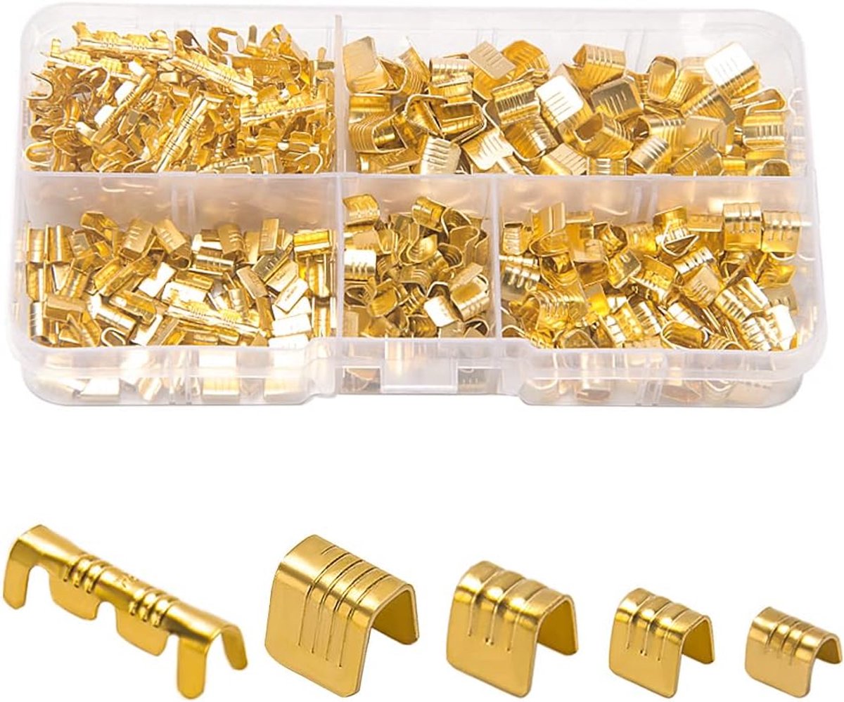 SnelShoppen - 500pcs U-vormige Elektrische Connectoren, U-type Kabelverbindingen, Niet-geïsoleerde Assortiment Spade Terminal Kit, Hoogwaardige Messin