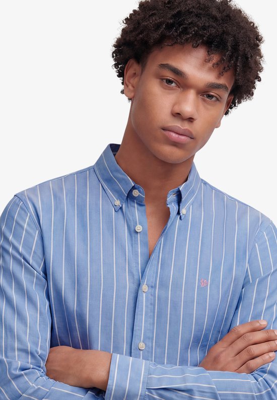 Superdry - Preppy Oxford Overhemd Relaxed Pasvorm - Heren - Lange mouwen shirts