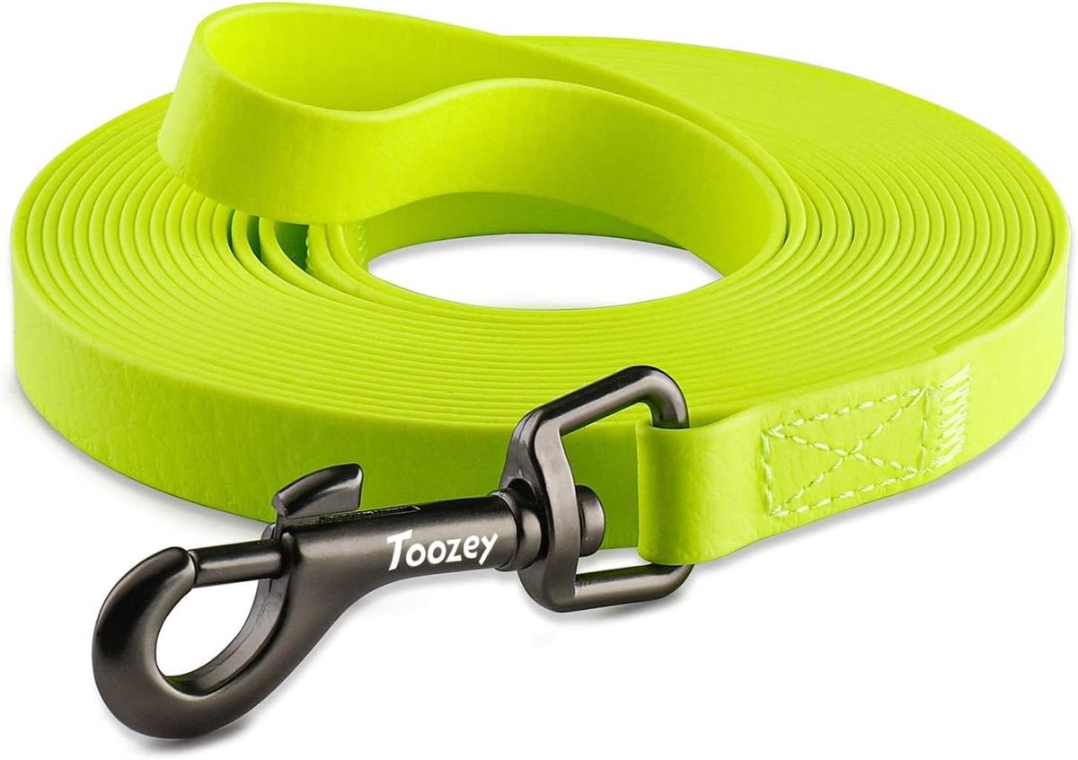 SnelShoppen - Toozey Trainingslijn voor Honden 5m/10m/15m - Sterke Waterdichte Hondenriem met Handlus en Mesh Zak - Geschikt voor Grote, Middelgrote e