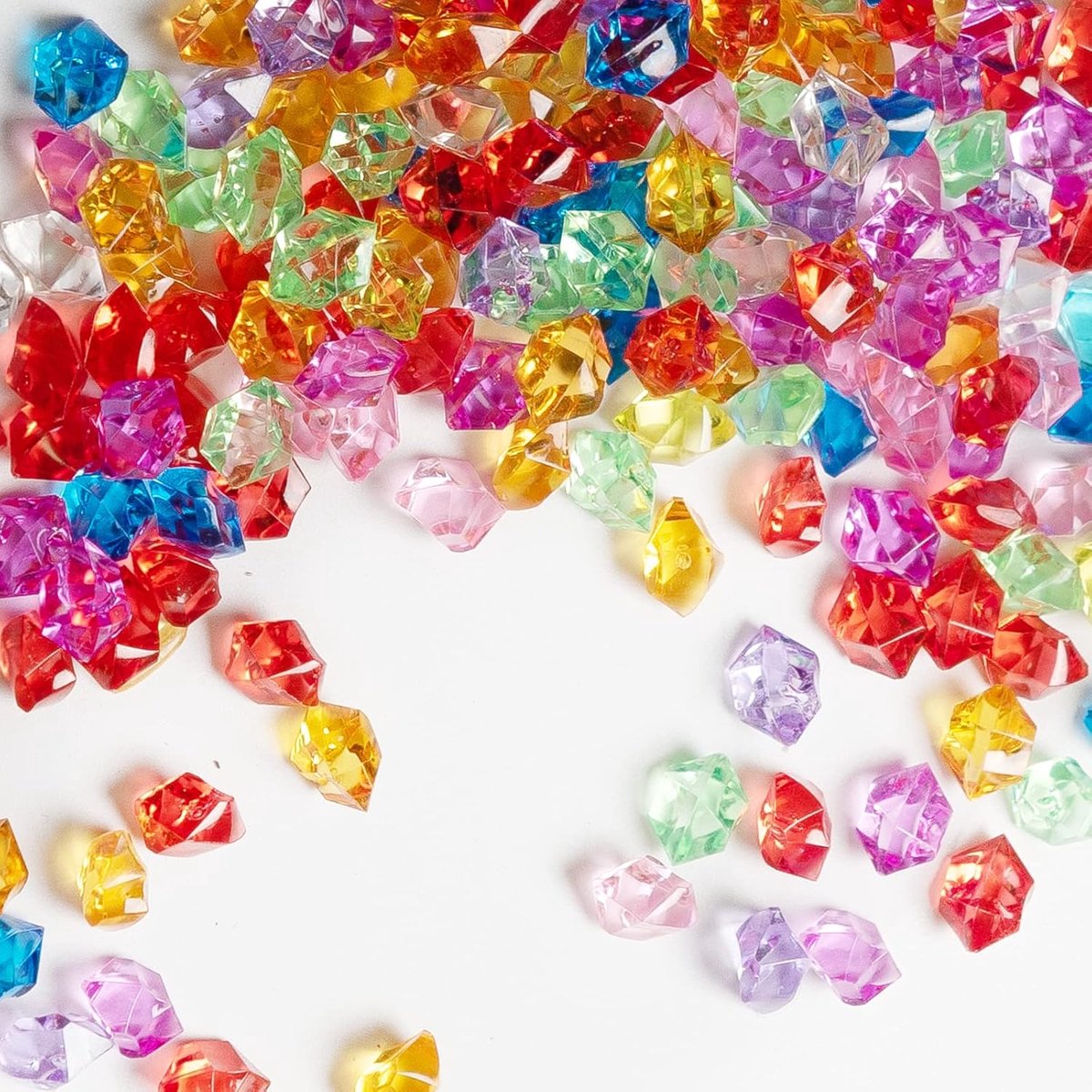 SnelShoppen - 300 Stuks Kleurrijke Acryl Diamanten voor Kinderen, Decoratieve Stenen voor Tafelversiering, Feesten, Tuin, Kunst en Ambachten, Vaasvull