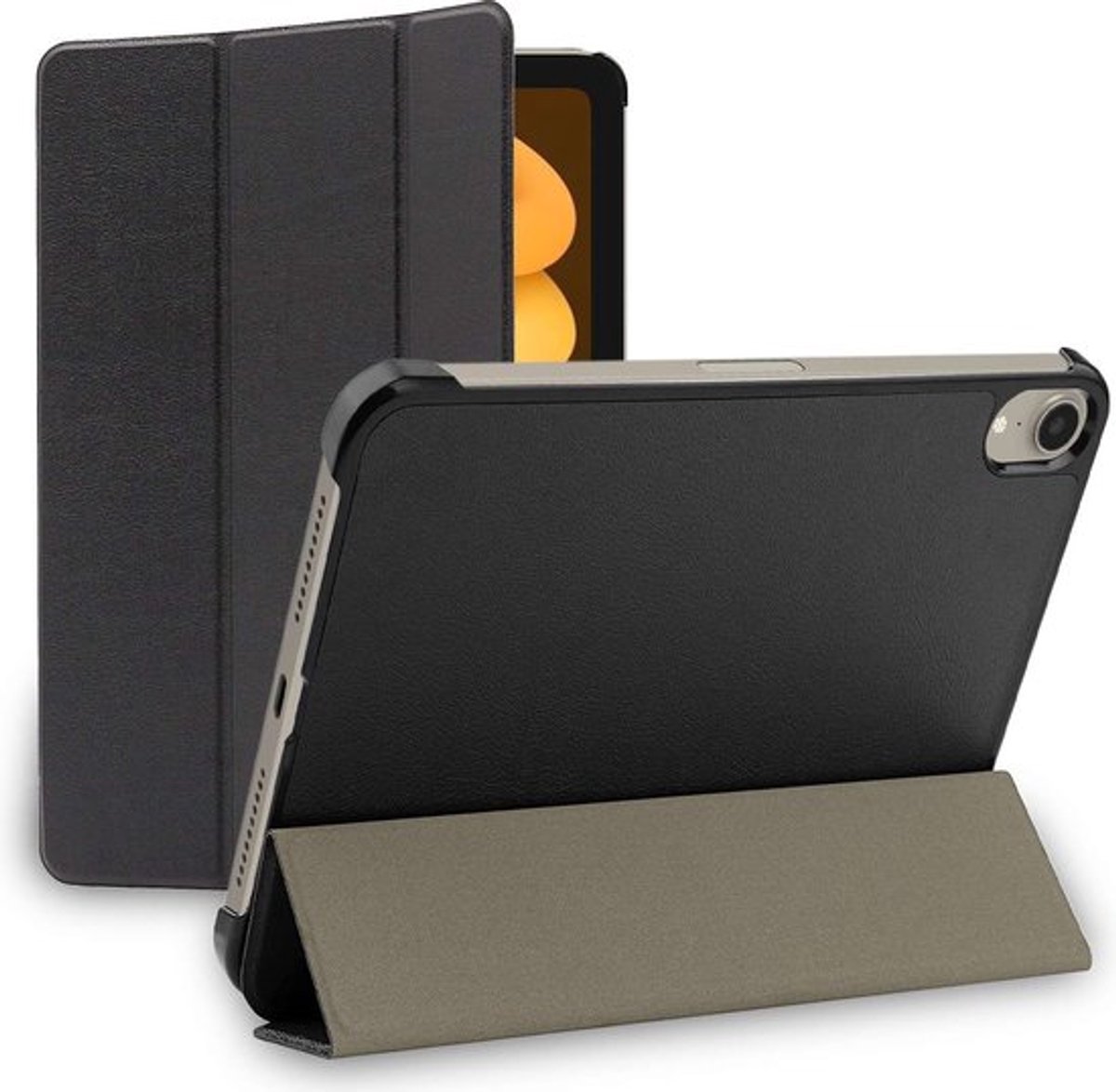 ebestStar - Hoes geschikt voor iPad mini 2021 8.3'' (6 gen) Apple, Slanke Design PU Lederen Etui, Automatische Slaap/Wake, SmartCase hoesje, Zwart