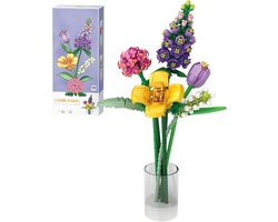 SnelShoppen - MEIEST Bloemen Boeket Bouwstenen Set, Mini Stenen Planten Botanische Collectie Bouwspeelgoed, Creatieve DIY Kunstmatige Bloemen voor Thu