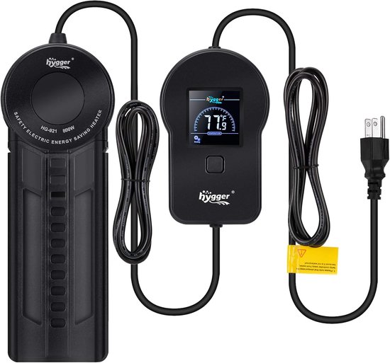 SnelShoppen - Aquarium Verwarmingselement 500W/800W, Onderwater Water Heater met Kleur LED Digitale Temperatuur Controle, Snelle Verwarming voor Zout