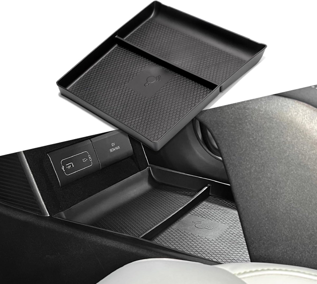 SnelShoppen - Center Console Organizer Xpeng G6 (2023-2025) - TPE Compartiment Organizer, Waterproof, Antislip, Ideaal voor Opbergruimte