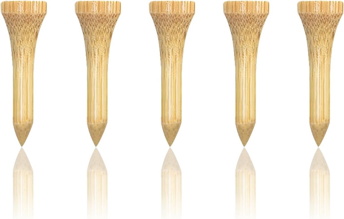 Houten Golf Tees 1,5 inch - 100 Stuks, Korte Golf Tees van Hout voor Precisie en Duurzaamheid