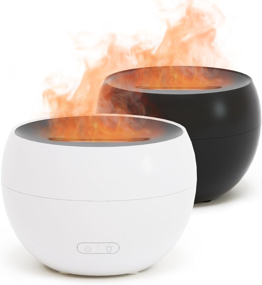 SnelShoppen - Salking Aroma Diffuser Bowl Wit & Zwart | Elektrische Geurlamp Luchtbevochtiger voor Thuis, Kantoor, Yoga en Baby | Warm Licht Aromather