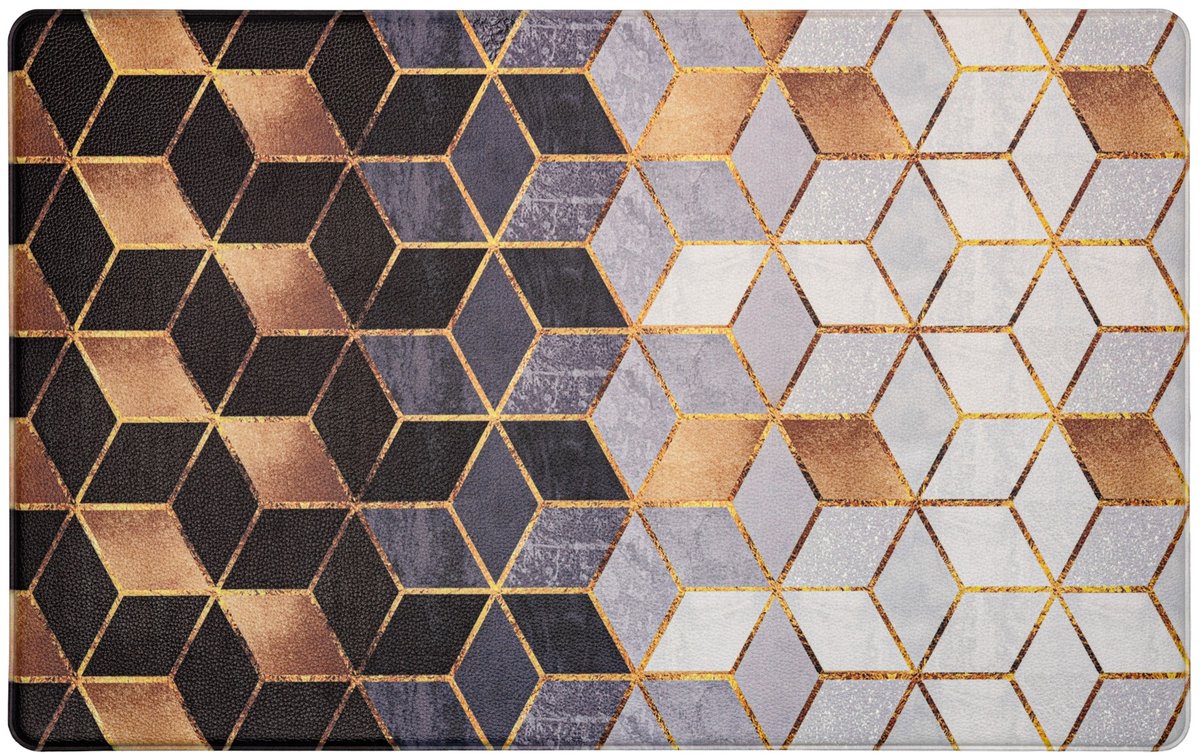 ANRO Goldcube Anti-vermoeidheidsmat 50x80 cm - Keuken - Werkplek Meerkleurig