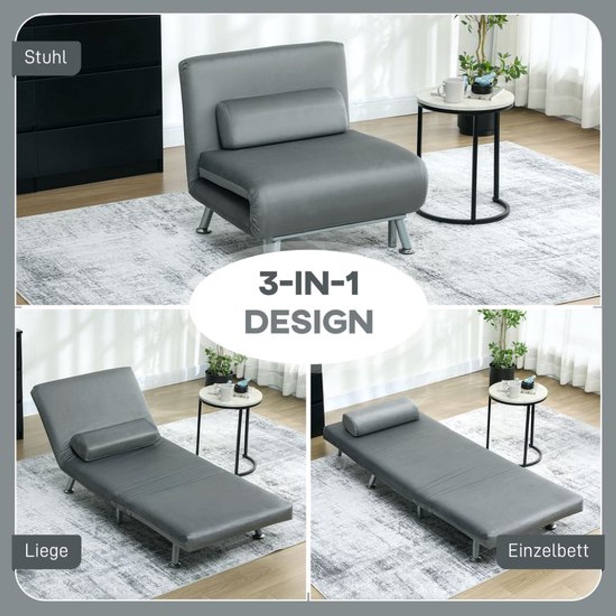 Relaxstoel Inklapbaar – Klapstoel – Ligstoel – Tuinstoel – Relaxfauteuil – Verstelbare Rug