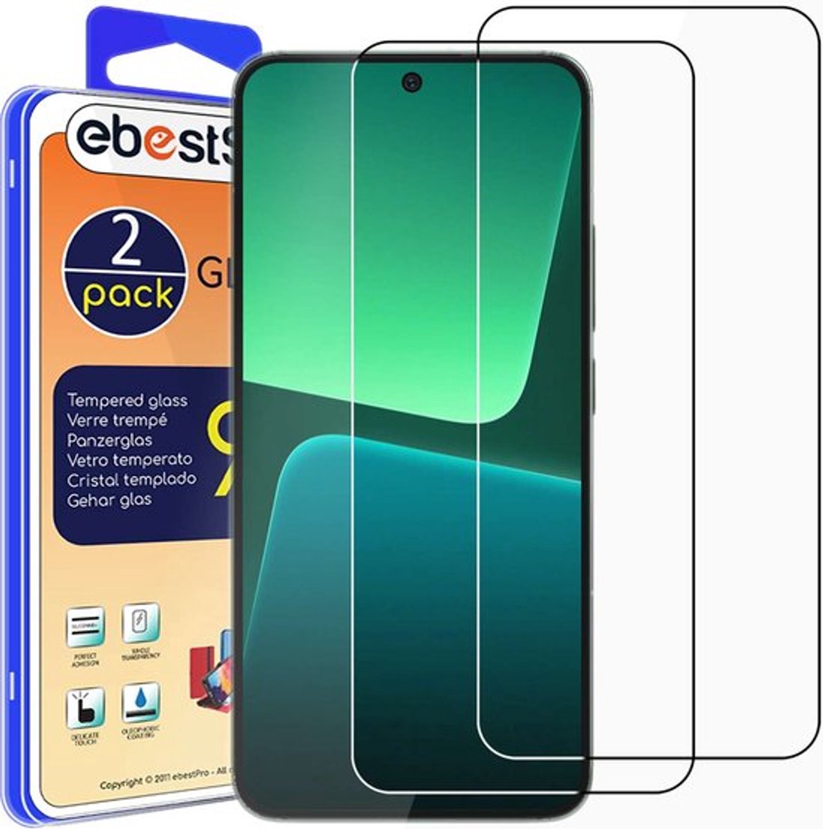 ebestStar - {2 Stuks} Gehard glas geschikt voor Xiaomi 13, Screen Protector Cover, Schermbeschermer Tempered Glass