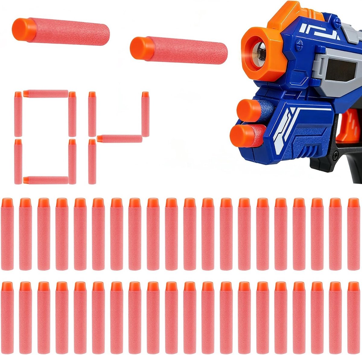 Navulling van 40 schuimrubberen darts voor blasters, dartpijlen voor buitenactiviteiten, feestartikelen en familietijd