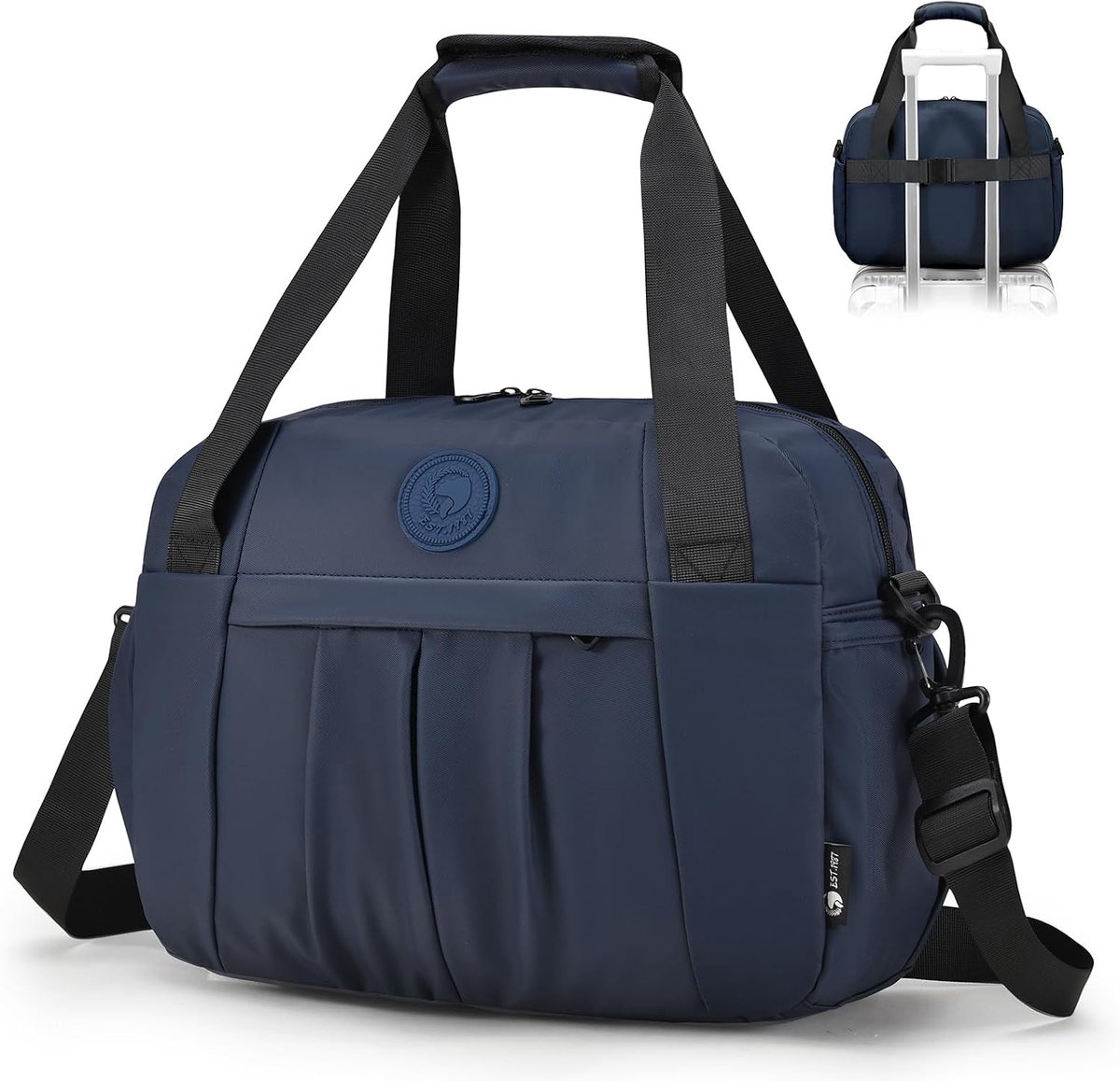 SnelShoppen - Vouwbare Handbagage Tas 40x30x15cm - Waterdichte Oxford Reisbag - 18L Cabin Bag voor Vliegtuig - Weekender Tas met Naspocket voor Dames