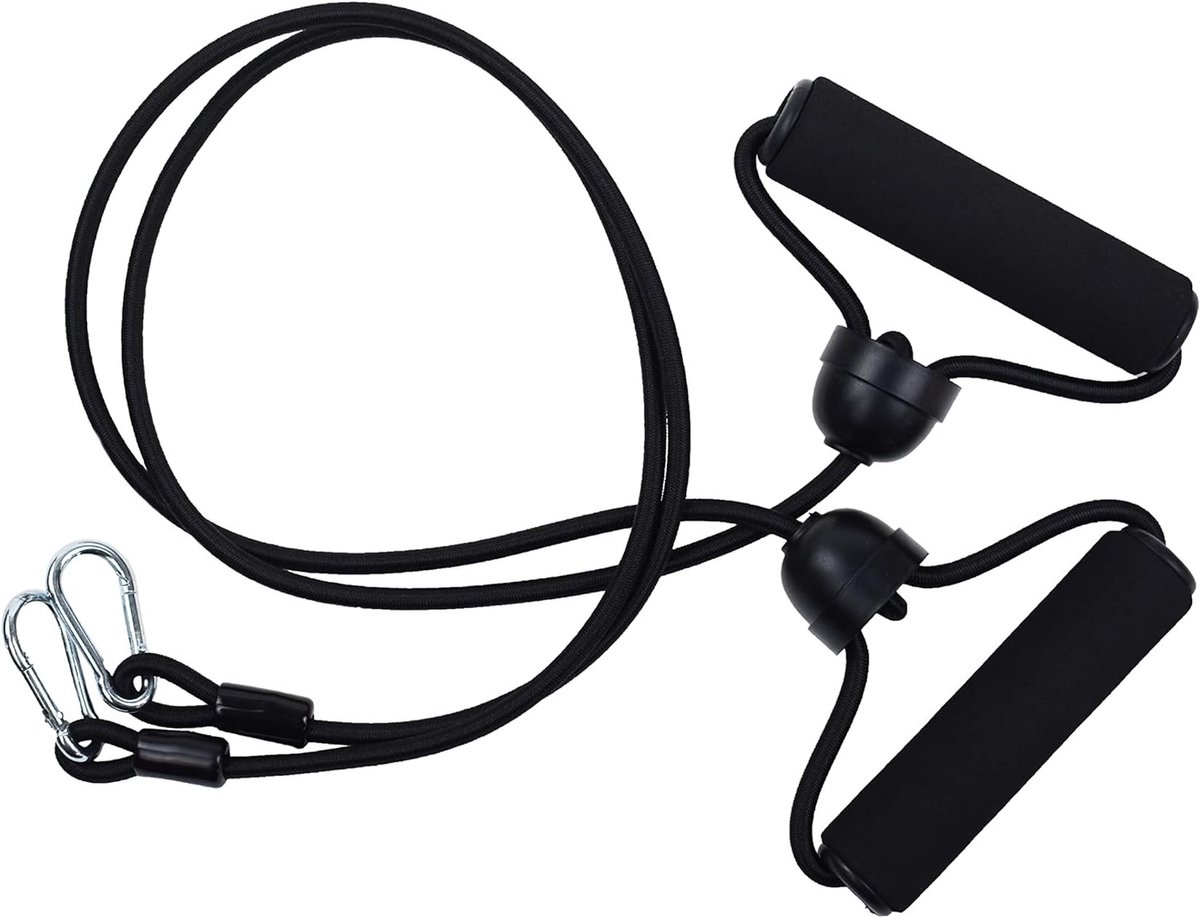 Set van 2 elastische touwen voor vibratieplaat fitness - Versterk je training met anti-slip grip en extra ondersteuning