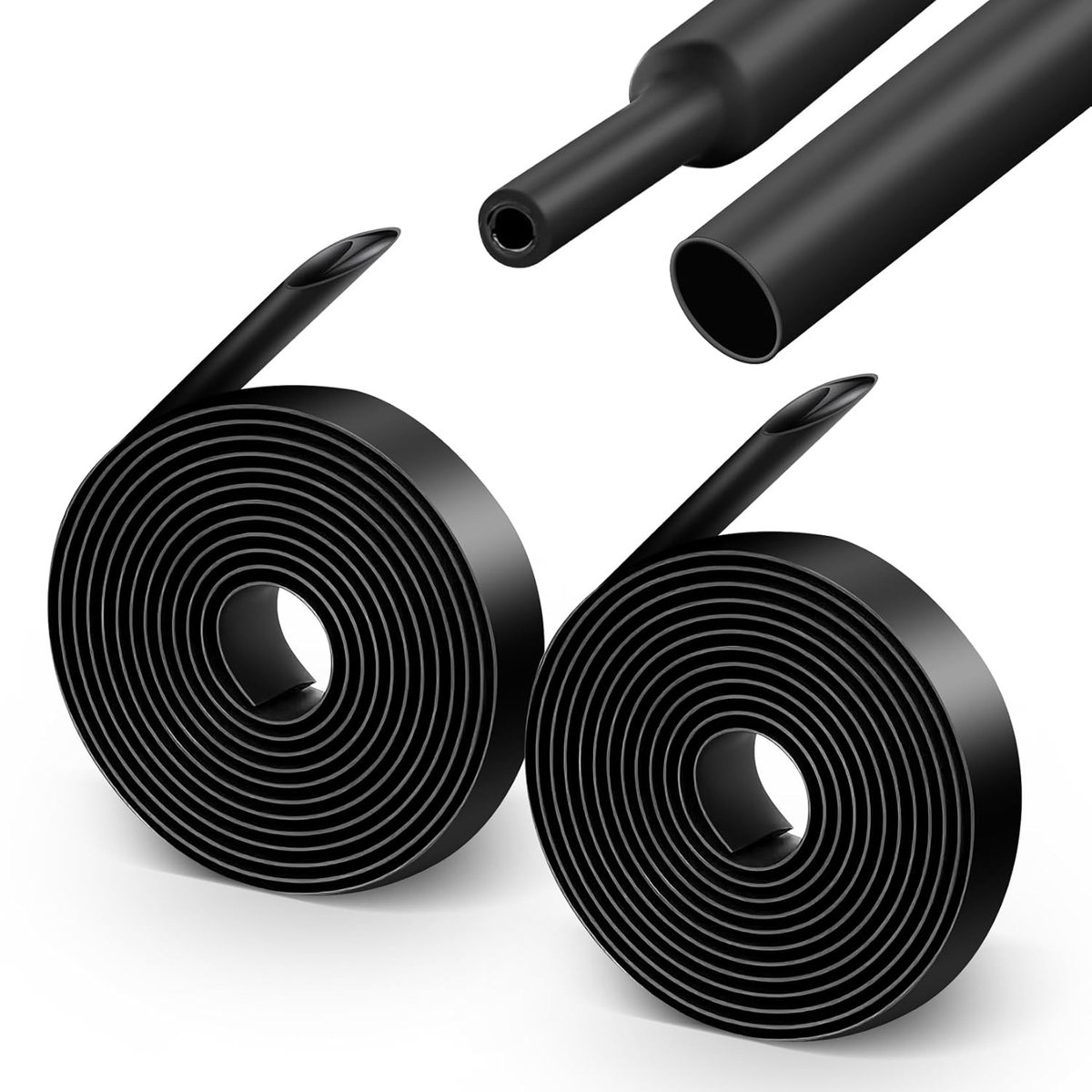 SnelShoppen - Heat Shrink Tubing 4:1, 2 Metres, Zwart, Waterproof, Met Lijm, Ø16 mm, Voor Kabelisolatie, Reparaties, Kabelbundeling, Markering