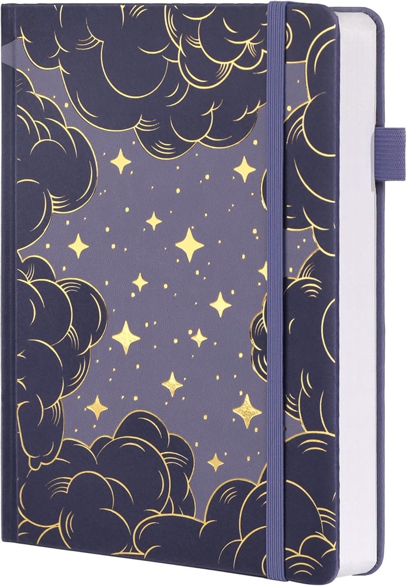 SnelShoppen - Dotted Notebook A5 voor Notities, Plannen en Dagboek - 160 GSM Dikte, 192 Genummerde Pagina's, Dotted Journal voor Creatieve Ideeën en O