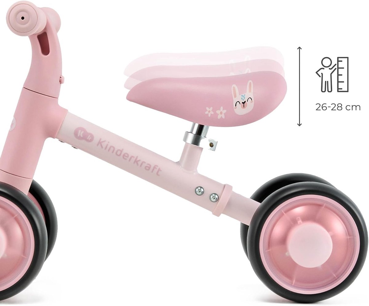 SnelShoppen - Kinderloopfiets zonder pedalen, leerloopfiets met LED-verlichting, moderne design, veilige constructie, voor kinderen vanaf 1 jaar, kleu