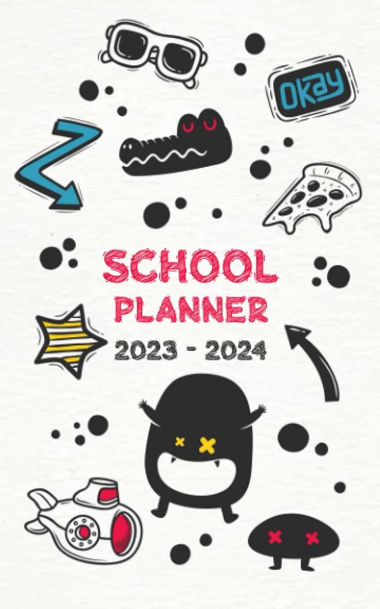 SnelShoppen - School Planner 2023-2024 | School Agenda Dag tot Pagina voor Leerlingen | Organisatie voor Jongens en Meisjes | September 2023 tot Juni