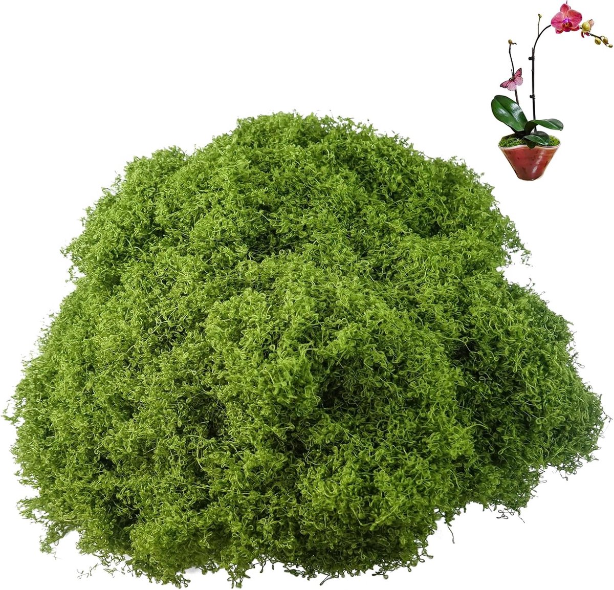 SnelShoppen - 200g Kunstmos Donkergroen, Kunstplanten voor Buiten, Mos voor Plantpotten, DIY Creaties, Tuin en Thuisdecoratie