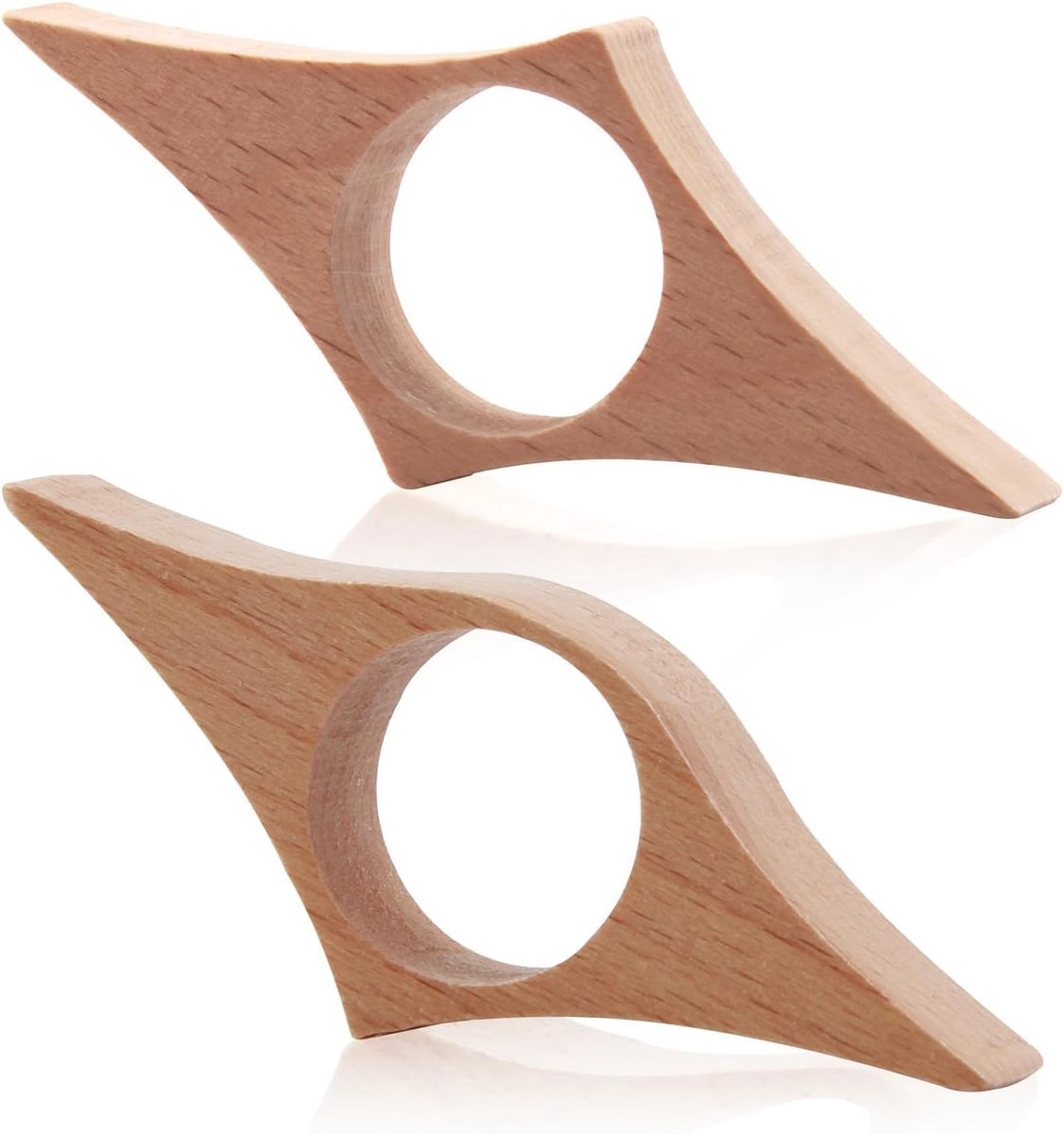 SnelShoppen - 2 Stuks Duim Boekhouder, 25mm Boek Pagina Houder Beukenhout Bladzijden Steun, Lezen Accessoires voor Boekliefhebbers en Leraren