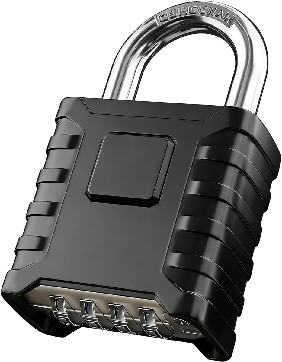 SnelShoppen - Heavy Duty Hangslot met Cijfercode 52mm, Weerbestendig, 4-cijferige Combinatieslot, 8mm Dikke Beugel, Waterproof en Diefstalbestendig vo