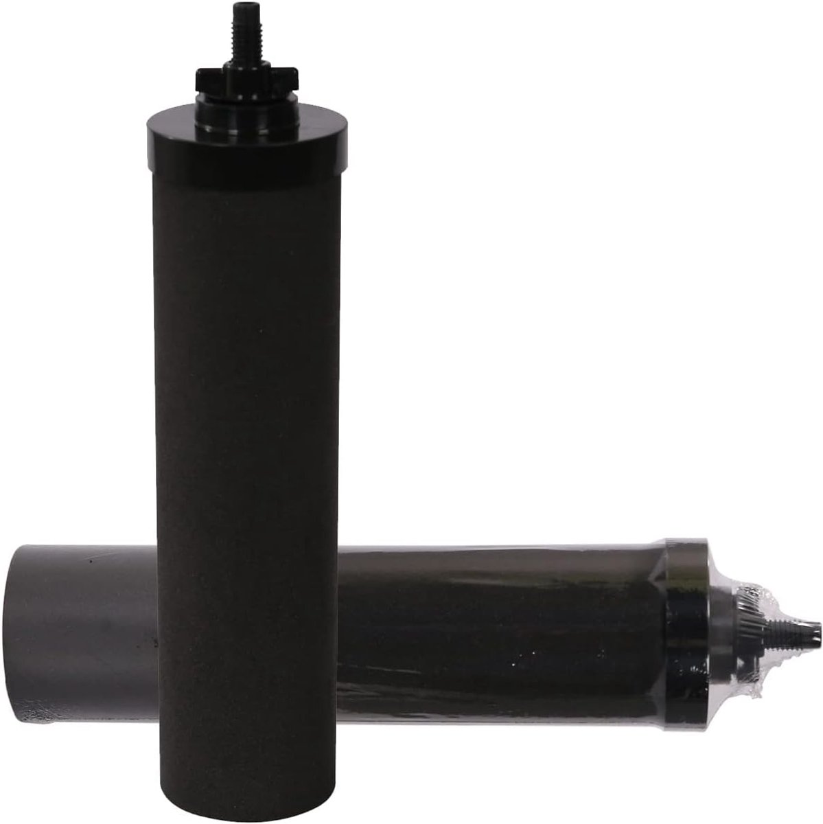 SnelShoppen - 2 Stuks Zwarte Waterfilters voor Waterzuiveringsinstallatie - Activ koolstof, BPA-vrij, Huishoudelijk, Camping, Survival, Grootte: Unive