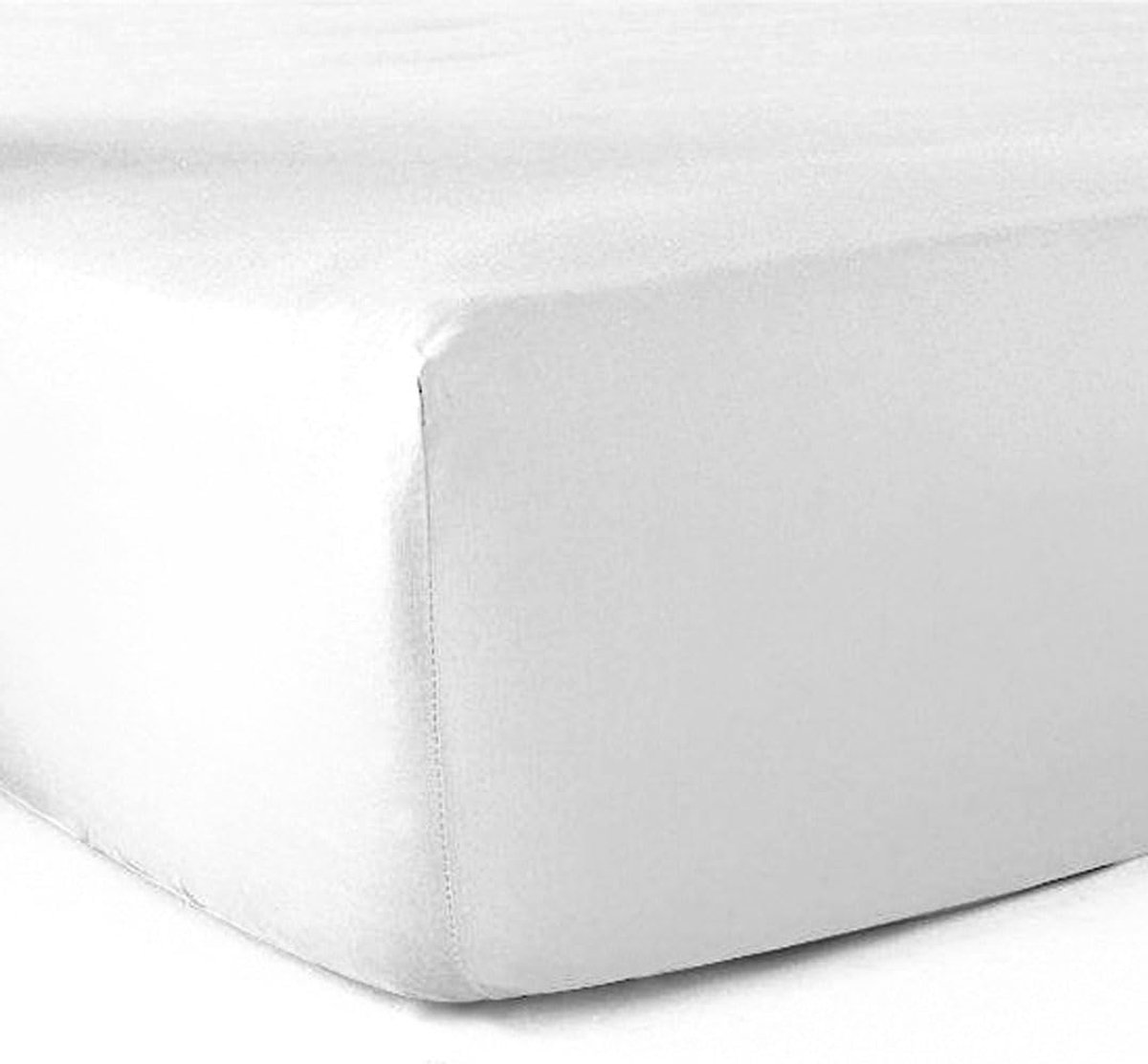 SnelShoppen - Fitted Sheet Wit 80x200 cm, 100% Katoen, 57 Draad/cm², Stretch Hoogte 30 cm, Perfecte Pasvorm voor Matras