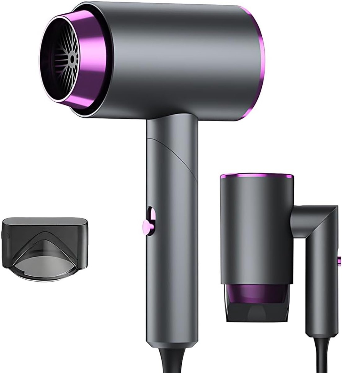 Thijox - Ionen Haardroger, Reisföhn Inklapbaar Mini Travel Hair Dryer 800W, Licht en Stil met 3 Snelheden en Concentrator, Ideaal voor Thuis en Op Rei