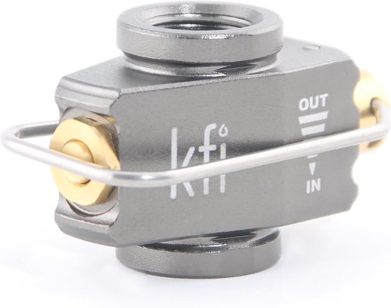 SnelShoppen - Gas Canister Refill Adapter - Multifunctionele Brandstofoverdrachtsapparaat - Aluminium & Koper, Camping, Outdoor, Herbruikbaar, Compact — afbeelding 3