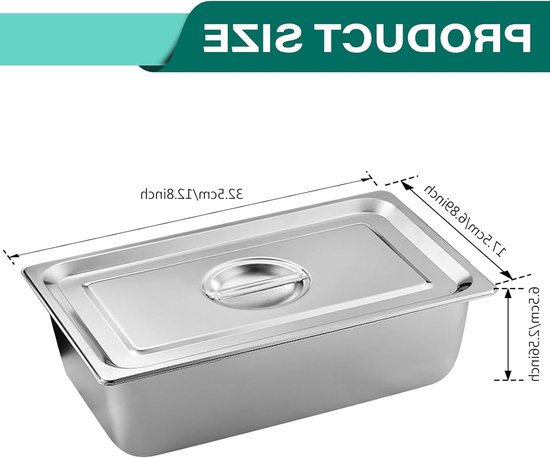 Rechthoekige Bakplaten van RVS, 32.5 x 17.5 x 6.5 cm, Ideaal voor Taarten, Vlees en Groenten — afbeelding 5