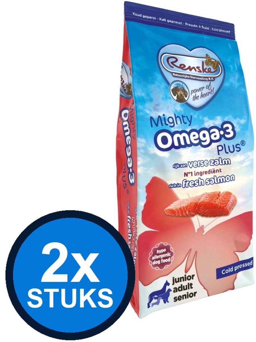 Renske Renske - Mighty Omega-3 Plus zalm koud geperst - Hondenvoer - 3 kg
