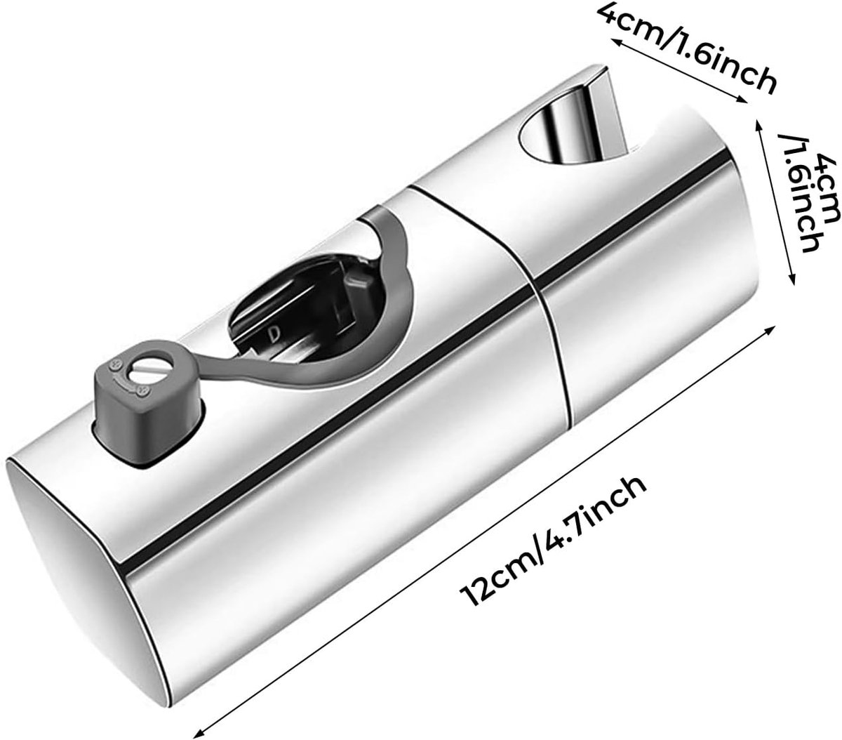 SnelShoppen - Douchekophouder Universeel 24-26 mm - Draaibaar, Chroom, Zonder Boren - Eenvoudige Montage voor Douche, Badkameraccessoires, Douchekop B